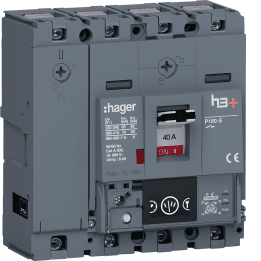 Hager HES041NC MCCB H3+ P160 Energia 4x40A 70kA