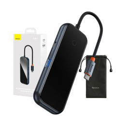 Adapteri 4w1 Baseus Hub USB-C na 4xUSB 3.0 (tummanharmaa)