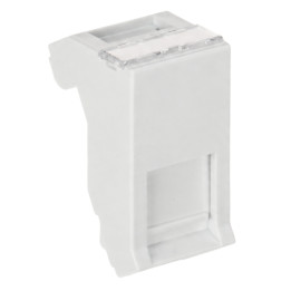 Leņķveida Keystone moduļa ligzda, Solarix, balta