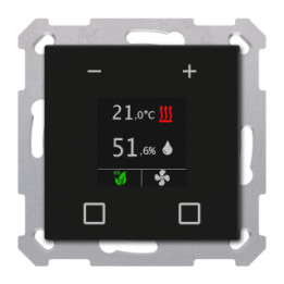 MDT SCN-RTN55S06.01 KNX Raumtemperatur-Nebenstelle Smart 55, Schwarz matt