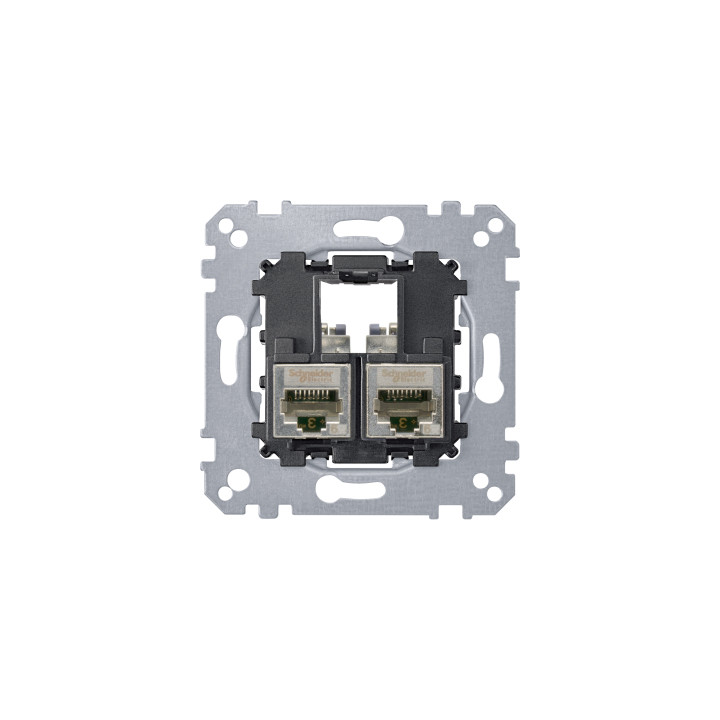 Merten MEG4576-0022 Tragplatte 2fach ar Anschlußmodul Schneider Electric - Actassi RJ45 Cat6A STP