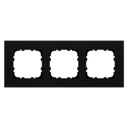 MDT BE-GTR3S.01S MDT Glasrahmen 3-fach für 55 mm Programme, Schwarz