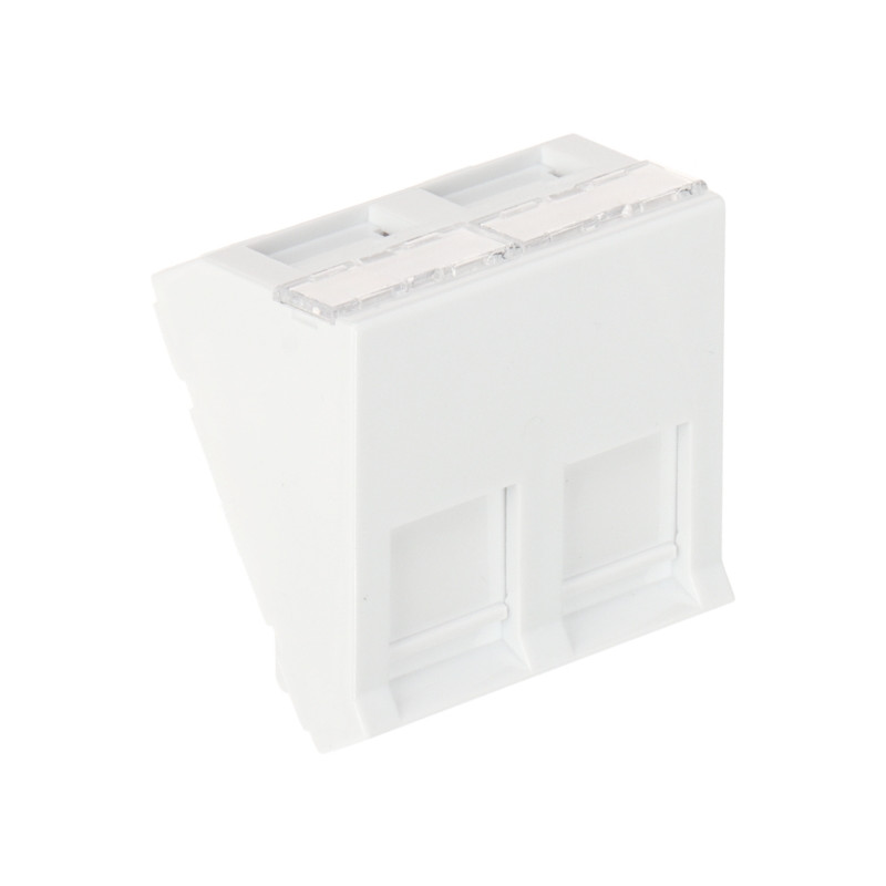 Solarix leņķveida Keystone ligzdas modulis SXF-M-2-45-WH-U
