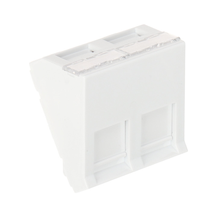 Solarix leņķveida Keystone ligzdas modulis SXF-M-2-45-WH-U, balts