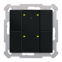 MDT BE-TA55T406.02 KNX Push Button 4-Gang Black