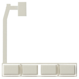 GIRA 825001 Bedienleiste + Stopfen Zeitschaltuhr Zubehör Cremeweiß