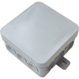 BUDVILL A2 Feuchtraum-Abzweigdose IP54 grau 75x75x40mm