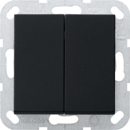 GIRA GIR0125005 Push-Button Switch, Black