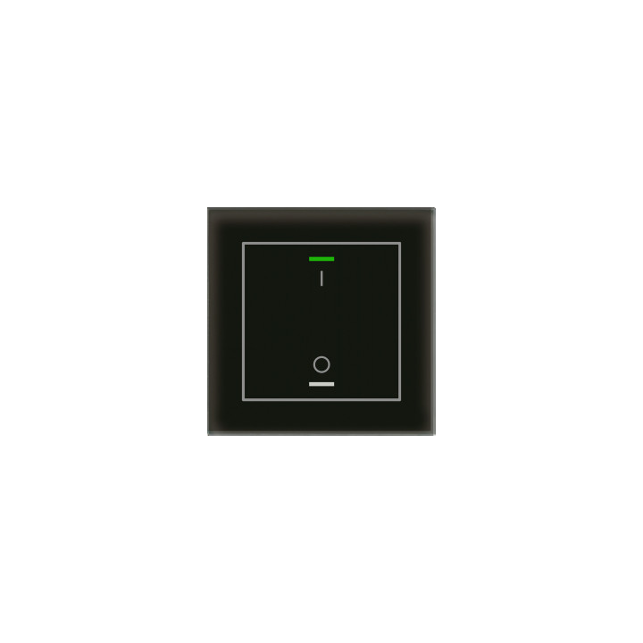 MDT BE-GTL1TS.B1 KNX Glass Push Button II Lite 1-fold, RGBW, switch, with temperature sensor, Black
