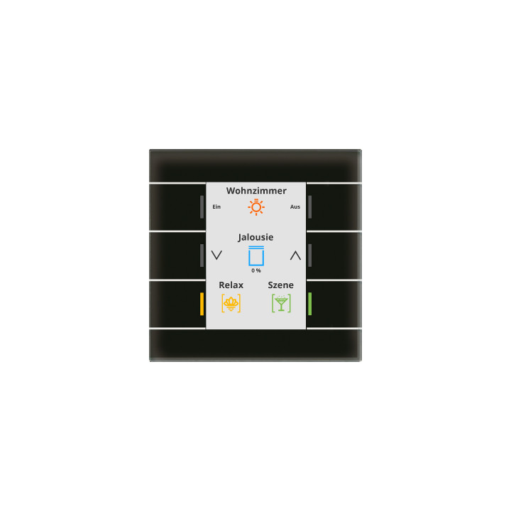 MDT BE-GT20S.02 KNX Glass Push Button II Smart, musta