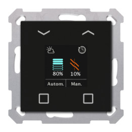 MDT BE-JTA550406.01 KNX užrakto mygtukas Smart 55 4 grupe, su spalvotu ekranu, juodas matinis
