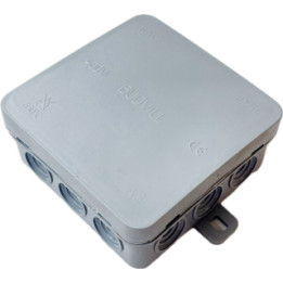 BUDVILL A3 Feuchtraum-Abzweigdose IP54 grau 85x85x38mm
