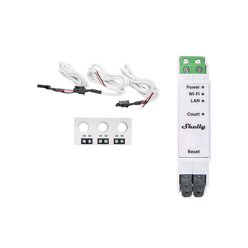 Shelly Pro 3EM-3CT63 WIFI 1/3-tie virrankulutusmittari