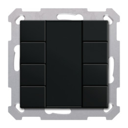 MDT BE-TA550806.02 KNX Push Button 55 8 ryhmittymä, musta mattapinta