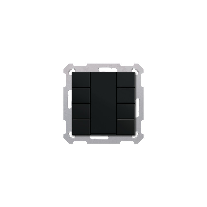 MDT BE-TA550806.02 KNX Push Button 55 8 ryhmittymä, musta mattapinta
