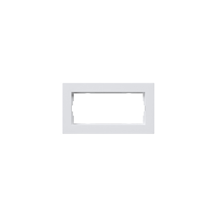 GIRA 1002225 Abdeckrahmen 2f o.M. flach Gira E2 Reinweiß matēts