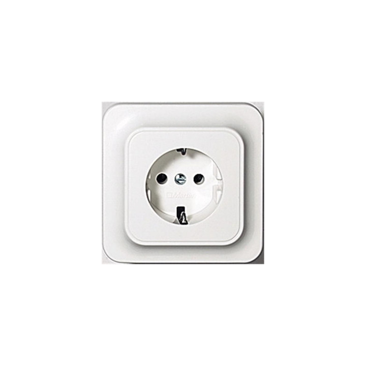Merten 270419 SCHUKO-Steckdose mit Schraubklemmen, polarweiß, ATELIER