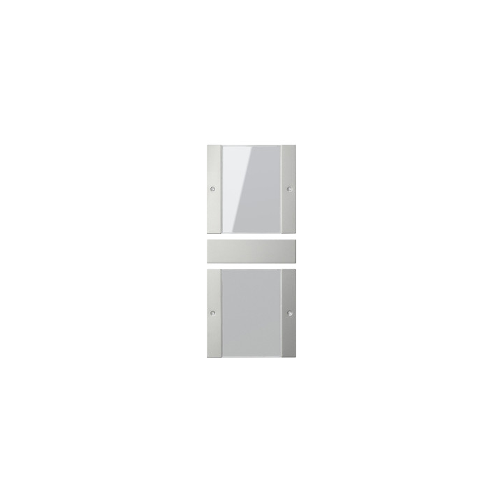 GIRA 2132600 Wippenset 2f (1+1) Beschriftungsfeld System 55 Klar/Edelstahl