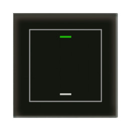 MDT BE-GTL1TS.01 KNX Glass Push Button II Lite 1-kertainen, RGBW, neutraali, lämpötila-anturilla, musta