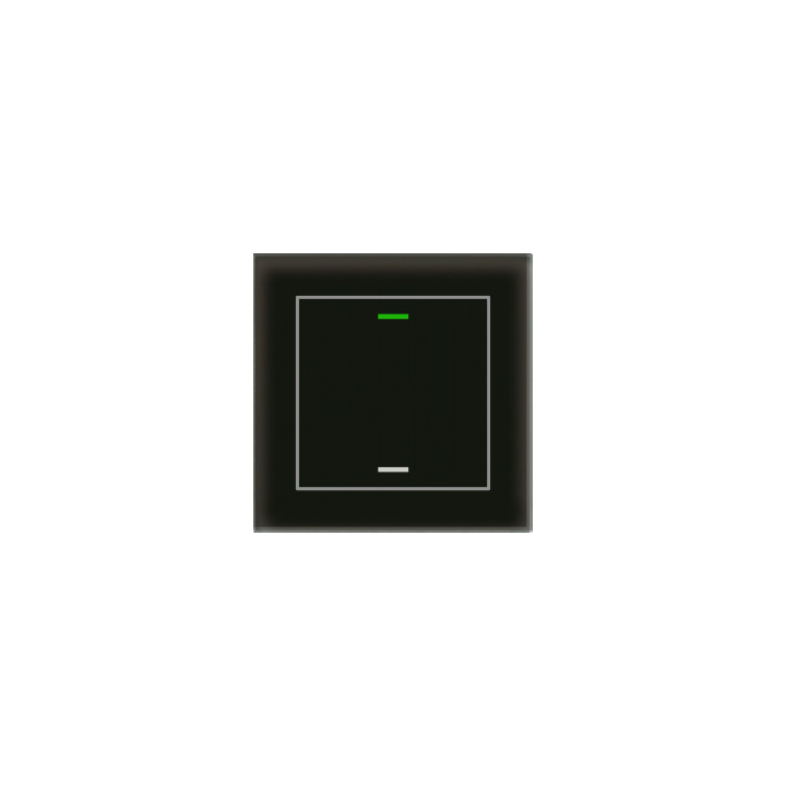 MDT BE-GTL1TS.01 KNX stikla spiedpoga II Lite 1 reize, RGBW, neitrāls, ar temperatūras sensoru, melns