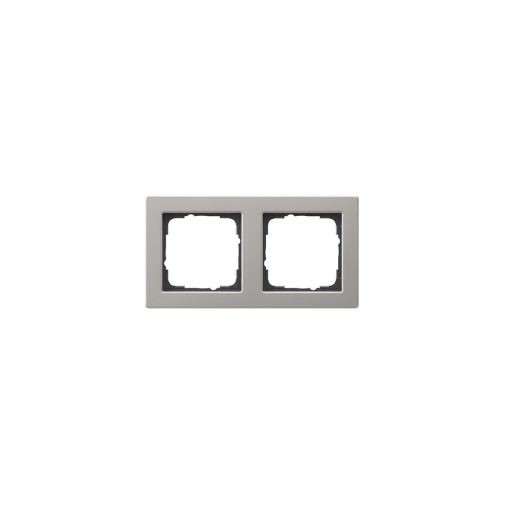 GIRA 021233 Abdeckrahmen 2f Gira E2 Edelstahl