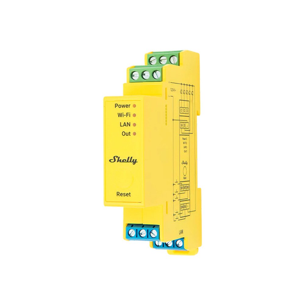 Shelly RGBWW Pro WiFi 5 kanalu DIN sliedes apgaismojuma kontrolieris
