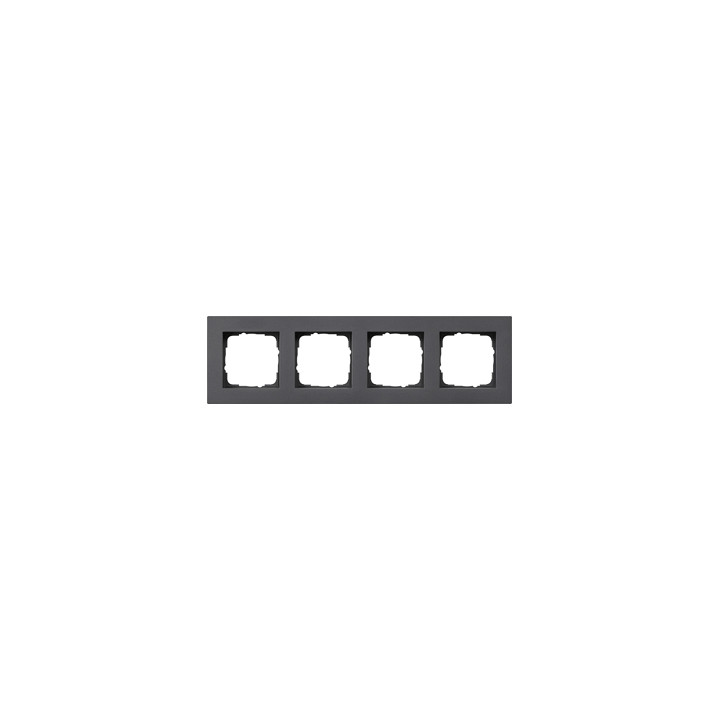 GIRA 0214235 Abdeckrahmen 4f flach Gira E2 Anthrazit