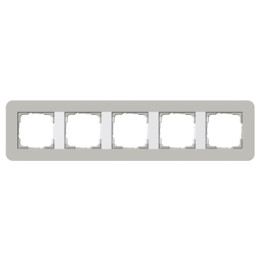 GIRA 0215412 Abdeckrahmen 5f Gira E3 Grau/Reinweiß