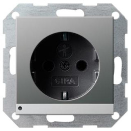 GIRA 1170600 SCHUKO-Steckdose LED-Leuchte + эр. Berührungsschutz System 55 Edelstahl(отсутствует)
