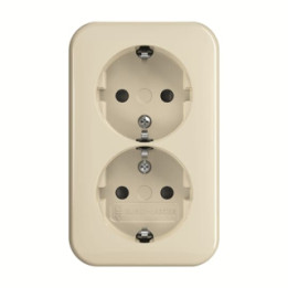 Busch-Jaeger 202 EAPB/11 SCHUKO Doppelsteckdose, EBS