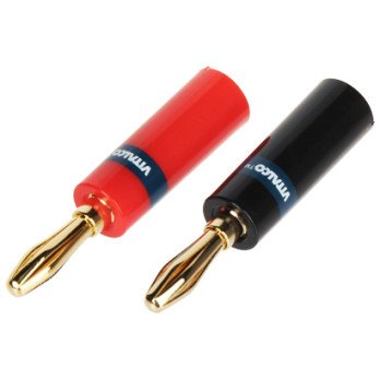 PAIR OF BANANA-TYPE PLUGS BAN-PLUG-V1 RED + BLACK VITALCO