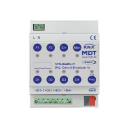 MDT SCN-DABC4.01 DALI Control Broadcast Gateway, 4 kanavaa, 4 SU MDRC