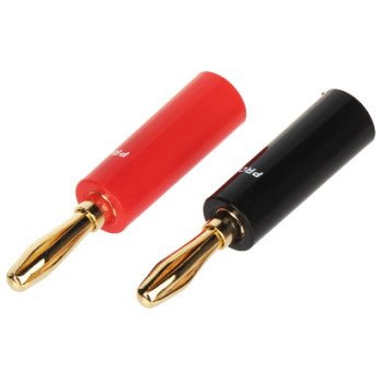 PAIR OF BANANA-TYPE PLUGS BAN-PLUG-V2 RED + BLACK PROLINK