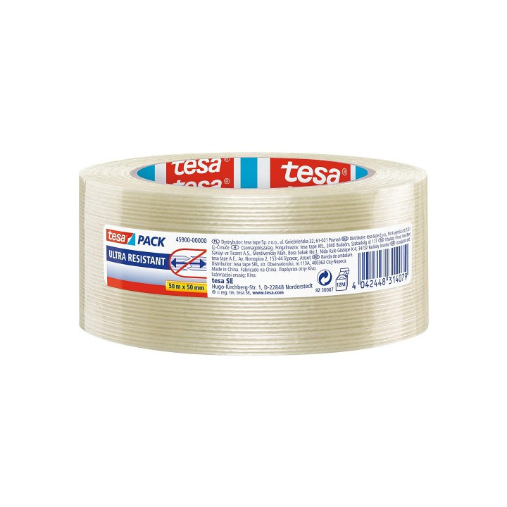 Tesa Ultra Resistant Mono Filament Tape Transparent 50m x 50mm