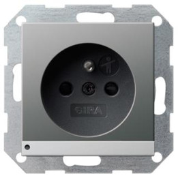 GIRA 1172600 Steckdose Erdstift LED-Leuchte + эр. Berührungsschutz System 55 Edelstahl(отсутствует)