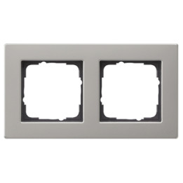 GIRA 0212335 Abdeckrahmen 2f flach Gira E2 Edelstahl