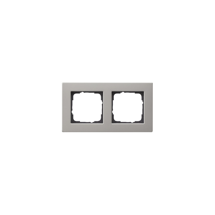 GIRA 0212335 Abdeckrahmen 2f flach Gira E2 Edelstahl