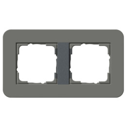 GIRA 0212423 Abdeckrahmen 2f Gira E3 Dklgrau/Anthrazit