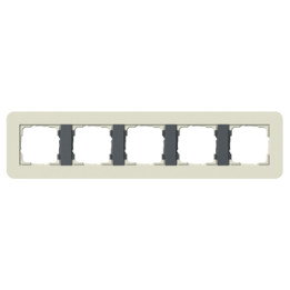 GIRA 0215427 Abdeckrahmen 5f Gira E3 Sand/Anthrazit