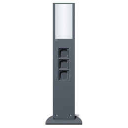 GIRA 134928 E-Säule Licht + 3x Leereinheit 769 mm Gira Energiesäule Anthrazit