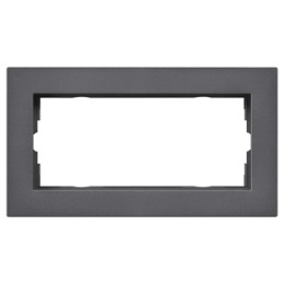 GIRA 1002235 Abdeckrahmen 2f o.M. flach Gira E2 Anthrazit
