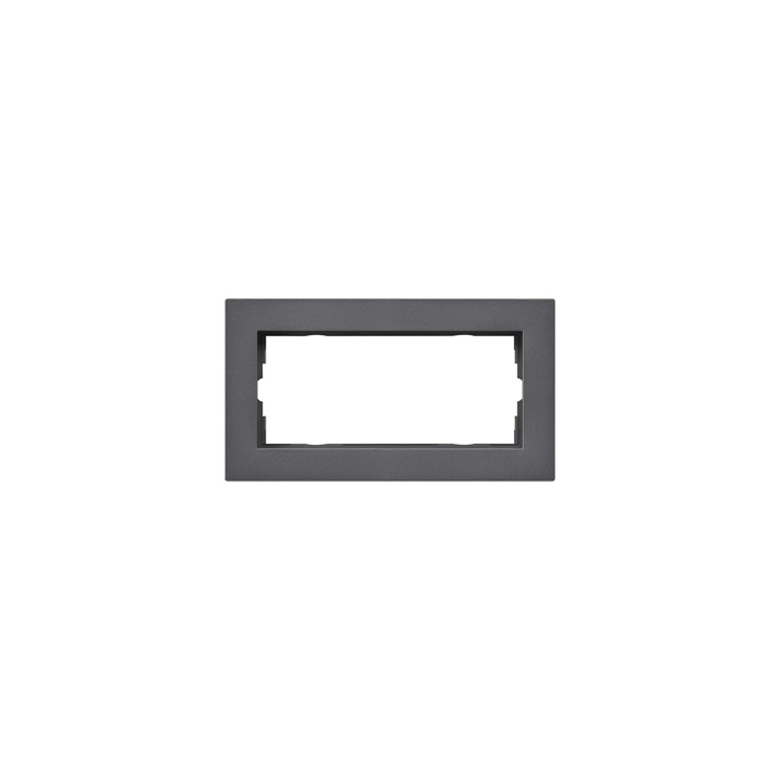GIRA 1002235 Abdeckrahmen 2f o.M. flach Gira E2 Anthrazit
