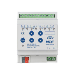 MDT JAL-0410M.02 KNX Jalousieaktor 4-fach mit Fahrzeitmessung, 4TE REG, 8 A, 230 V AC