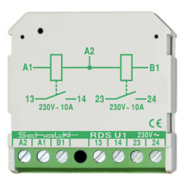 Schalk RDSU19 Doppelrelais 230V AC, 2 potencialūs Schließer 10A (UP)