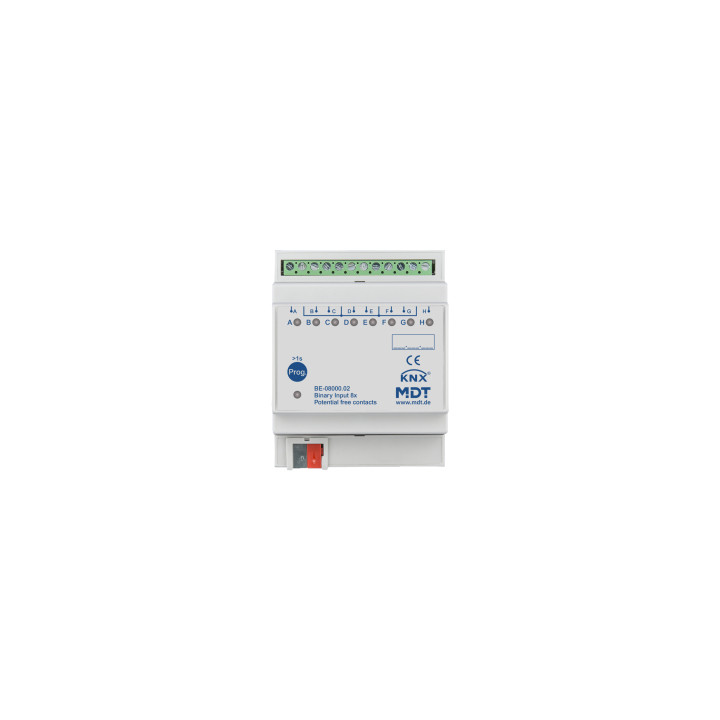 MDT BE-08000.02 Двоичный вход KNX, 8 каналов, 4 SU MDRC, версия без потенциального риска