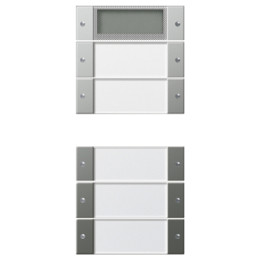 GIRA 2145600 Wippenset 5f Plus (2+3) Система Beschriftungsfeld 55 Klar/Edelstahl