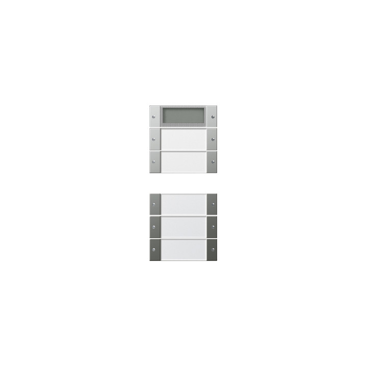 GIRA 2145600 Wippenset 5f Plus (2+3) Beschriftungsfeld System 55 Klar/Edelstahl