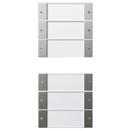 GIRA 2136600 Wippenset 6f (3+3) Система Beschriftungsfeld 55 Klar/Edelstahl