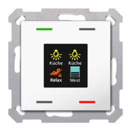 MDT BE-TAS5504.01 KNX spiedpoga Smart 55 4, ar krāsu displeju, tīri balta spīdīga apdare