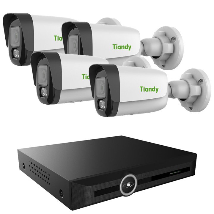 Tiandy KIT-8120-35WS-4 IP Surveillance Kit 4x 5Mpx Cameras + 20-Channel 4K NVR